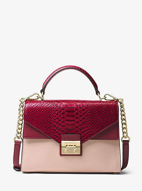 previousnext michael michael kors sloan color-block leather satchel|Best 25+ Deals for Michael Kors Sloan Handbag .